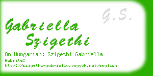 gabriella szigethi business card